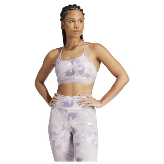 Adidas Γυναικείο μπουστάκι Aeroreact Training Essentials Tie-Dye Flower-Print Bra